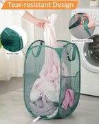2 Pcs Durable Collapsible Laundry Baskets - Image 6