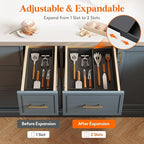 Lifewit Utensil Organizer for Kitchen Drawer, Expandable Cooking Silverware Tray - Image 4