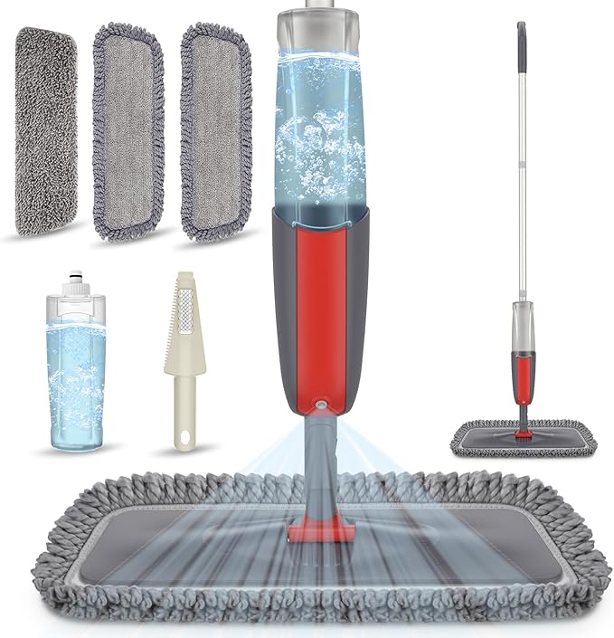 Spray Mops for Hardwood Floors Cleaning: MEXERRIS Falt Mop by MEXERRIS