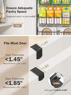 Delamu Over The Door Pantry Organizer, 9-Tier Pantry Door Organizers and Storage - Image 3