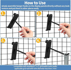 20Pcs Gridwall Hooks, Metal Grid Panel Hanging Peg Hooks, Grid Wall Accessory - Image 6