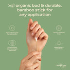Organic Cotton Swabs for Ears, Soft Swab Sticks for Ear Cleaning, Makeup - Image 5