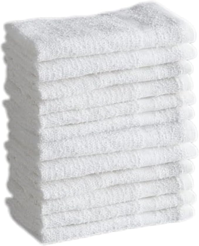 100% Cotton Washcloth Set – Soft, Absorbent Face Towels by QUBA+LINEN