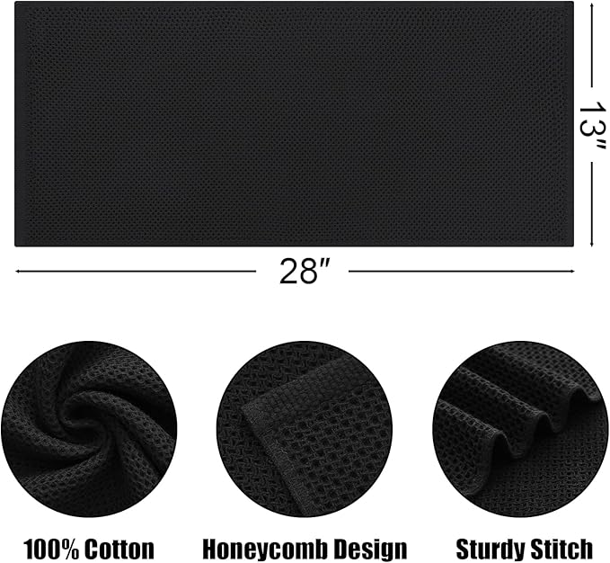 Kitinjoy 100% Cotton Waffle Weave Kitchen Hand Towels - Image 2