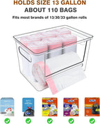 Trash Bag Dispenser 2 Pack, Acrylic Garbage Bags Dispenser - Image 4