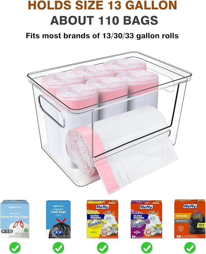 Trash Bag Holder, Acrylic Garbage Bag Dispenser - Image 3