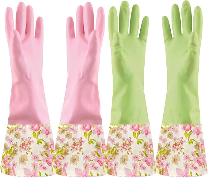 KINGFINGER Rubber Latex Waterproof Dishwashing Gloves by KINGFINGER