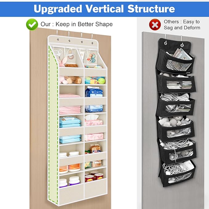 Univivi 6-Shelf Over Door Hanging Organizer Fabric Door Storage - Image 7