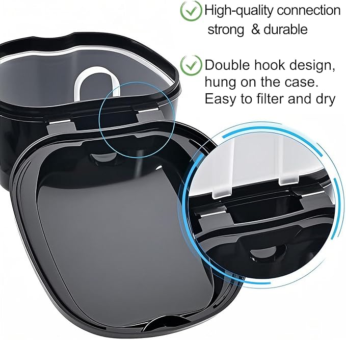 2 Pack Travel Denture Bath Case Set Orthodontic Dental Box Case - Image 4