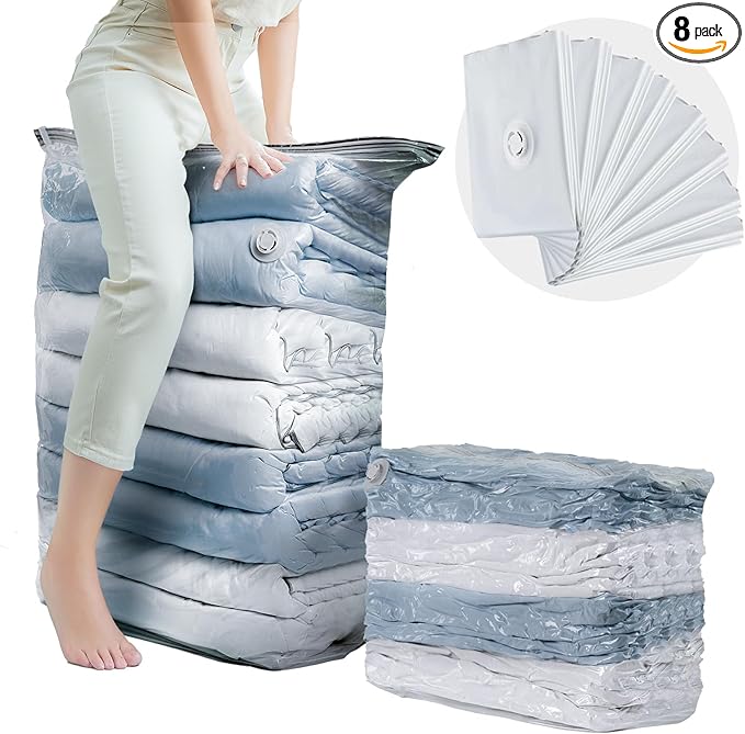 TAILI 8 Pack Vacuum Storage Bags, Jumbo Cube, Large Vacuum Seal Bags by TAILI