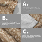Brown Spring Floral Hand Towels - Image 5