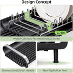 Small Dish Drying Rack, Mini Expandable Compact Dish Rack, Slim Extendable - Image 3
