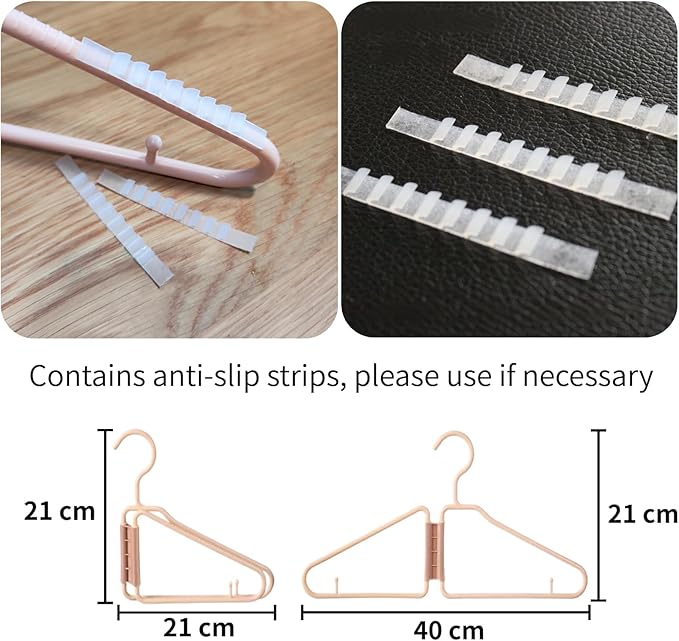 8 Pcs Foldable Hangers, Plastic Collapsible Hangers, Portable Folding Clothes - Image 7