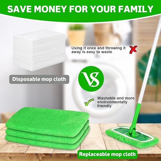Reusable Microfiber Mop Pads Compatible - Image 7