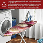 Nuxovilar Soft Pink & White Floral Pattern Ironing Board Cover, 15×54 inch - Image 6
