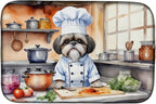 Caroline's Treasures DAC6327DDM Shih Tzu The Chef Dish Drying Mat Absorbent by CarolinesTreasures