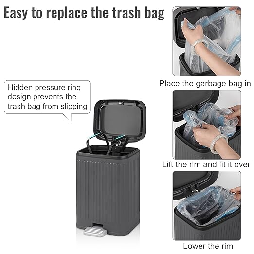 rejomiik Small Bathroom Trash Can - Image 5