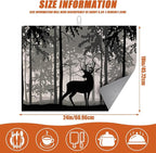 Forest Deer Dish Drying Mat for Kitchen Counter Microfiber Absorbent Dish Birch - Image 2