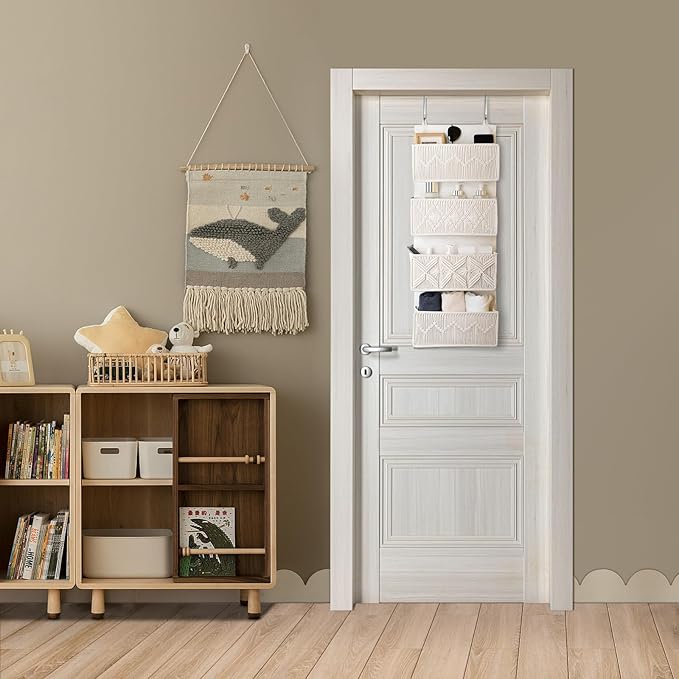 Over the Door Organizer Macrame Boho Nursery Storage - Image 7