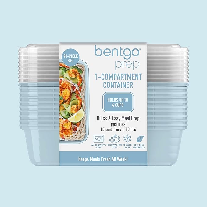 Bentgo Prep - 20-Piece 1-Compartment Reusable Meal Prep Containers - Image 8