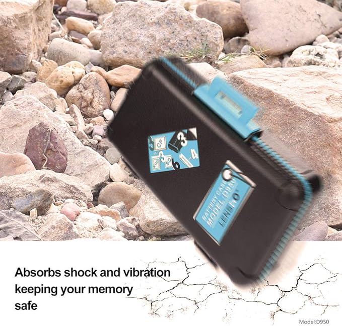 LENSGO Camera Battery Memory Card Case, Memory Card Hard Protector Case - Image 5