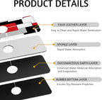MCALK Geometric Red Kitchen Sink Faucet Mat Splash Guard, Absorbent Quick-Dry - Image 3