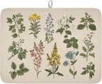 Vintage Plants Herbs Floral Dish Drying Mat by Kawani