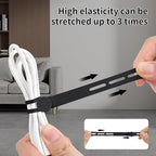 Oligei 25 Pcs Silicone Cable Ties, Cable Ties Reusable, High Elasticity Cord - Image 3
