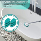 Shower Scrubber with Long Handle, Bathroom Tub and Tile Cleaning Tool with 6 - Image 6