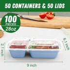 50 Pack 28 oz Meal Prep Containers Reusable - Image 2