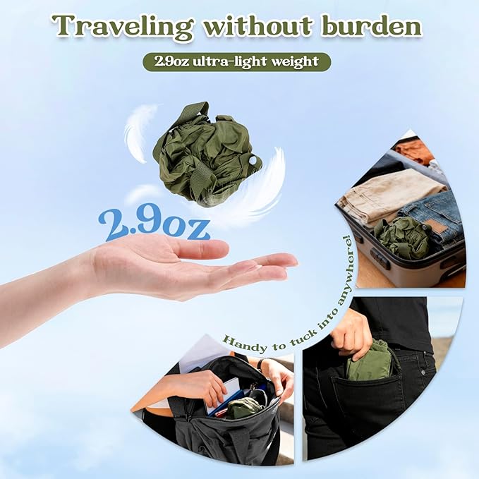 Heavy Duty Nylon Laundry Bag, Extra Large Sleeping Bag Storage Sack, Drawstring - Image 6