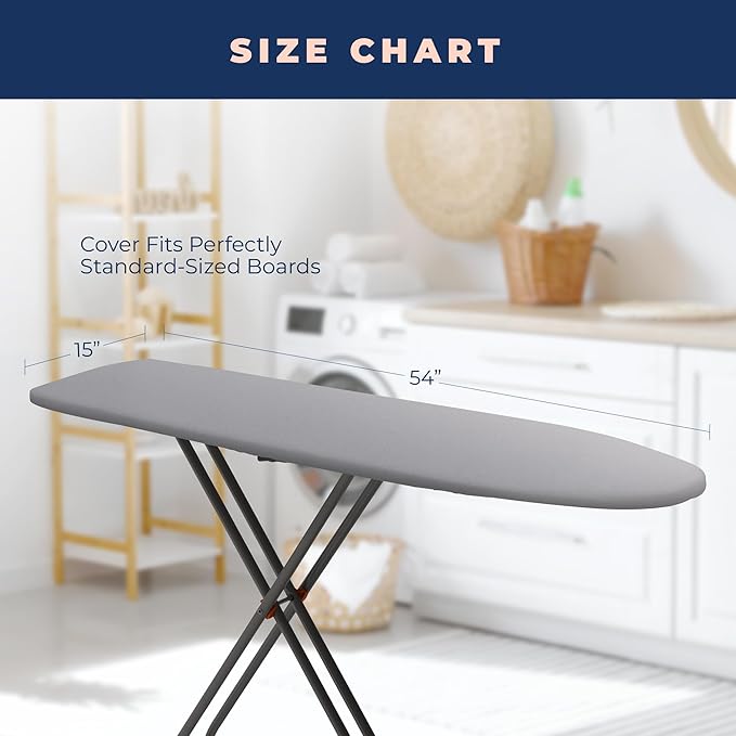 Ironing Board Cover and Pad Extra Thick Heavy Duty Padded 4 Layers, Non Stick - Image 5