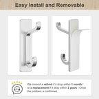 pickpiff Wall Hooks for Coat and Towel: 13LB Adhesive Door Hanger Stick on - Image 3