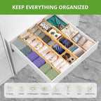 ANTOWIN 4 Pack Expandable Drawer Dividers, 2.2'' High, Extend from 17'' to 22'' - Image 6
