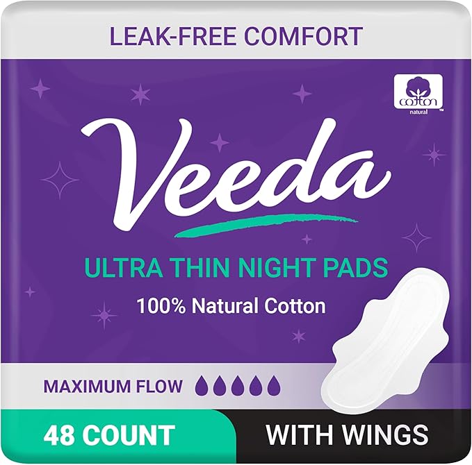 Veeda Natural Cotton Night Pads by Veeda