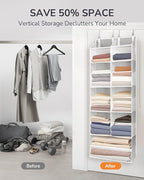 ULG Over the Door Organizer, 5-Tier Extra Large Hanging Storage - Image 7