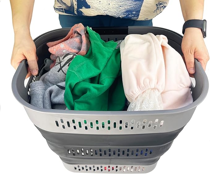 SAMMART 38L Collapsible Plastic Laundry Basket - Image 8