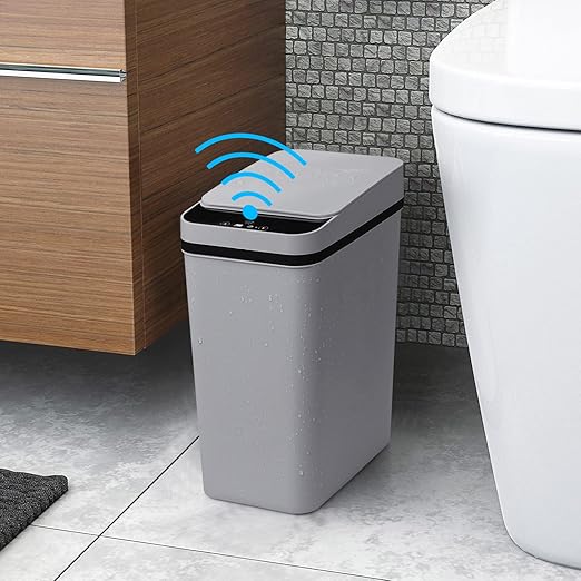 Smart Touchless Bathroom Trash Can 2.2 Gallon Automatic Motion Sensor Rubbish by Anborry