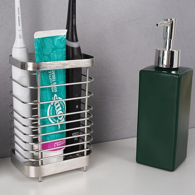 Wall Mount Toothbrush Holder for Bathroom, Stainless Steel Rustproof Toothbrush - Image 5