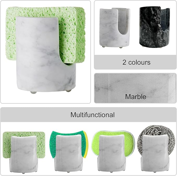 Marble Sponge Holder Sink Sponge Caddy - Image 7