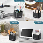 Black Toothbrush Holders for Bathrooms, Kids Electric Toothbrush and Toothpaste - Image 7