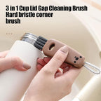3 in 1 Cup Lid Gap Cleaning Brush Multifunctional Bottle Cleaning Brush - Image 4