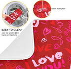 Happy Valentine's Day Dish Drying Mat - Image 2