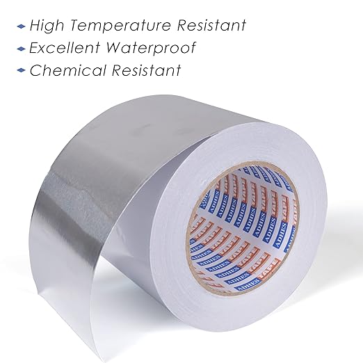 ADHES Premium Aluminum Foil Tape, 4 Inch x 164 Feet, Heat Proof Tape Withstand - Image 2