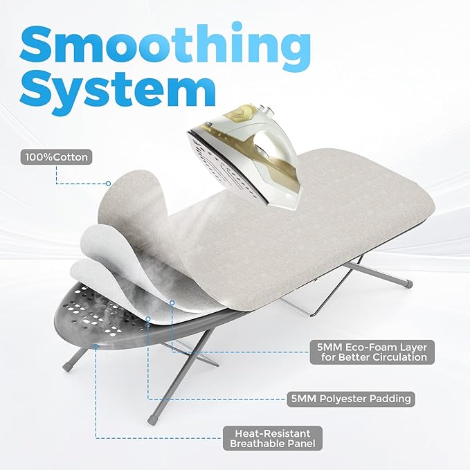 KINGBOARD Tabletop Ironing Board, Small Ironing Boards - Image 5