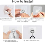12 Pack Large Adhesive Hooks for 44 lb Hanging Heavy Duty, Self Adhesive Sticky - Image 8