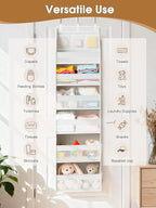 Criusia Over the Door Organizer, Heavy-Duty 6-Shelf Hanging Storage - Image 8