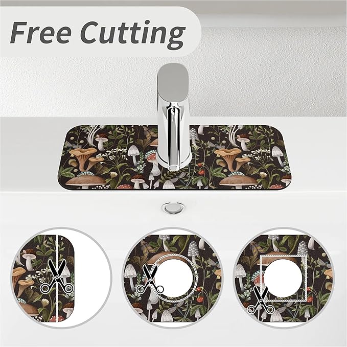 Kitchen Sink Splash Guard，Bobo mushrooms Faucet Mat Sink Gadgets-Super - Image 5