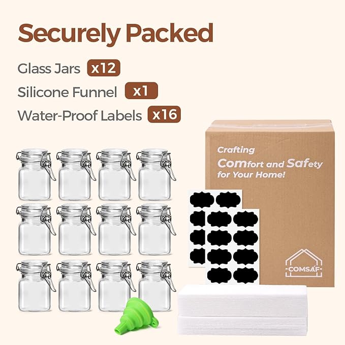 ComSaf 4 oz Glass Jars with Lid, Spice Jars, Small Mason Jar, Canning Jar - Image 8