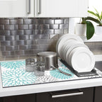 Findosom 2PCS 16" x 24" Dish Drying Mat & 24" x 5.5" Sink Splash Guard - Image 6
